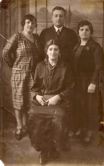 Hillel Kuttler's great-great-grandmother, Leah Eisen, sitting, poses in her native Lodz, Poland -- but who is standing behind her?   (Courtesy Helen Markowitz)