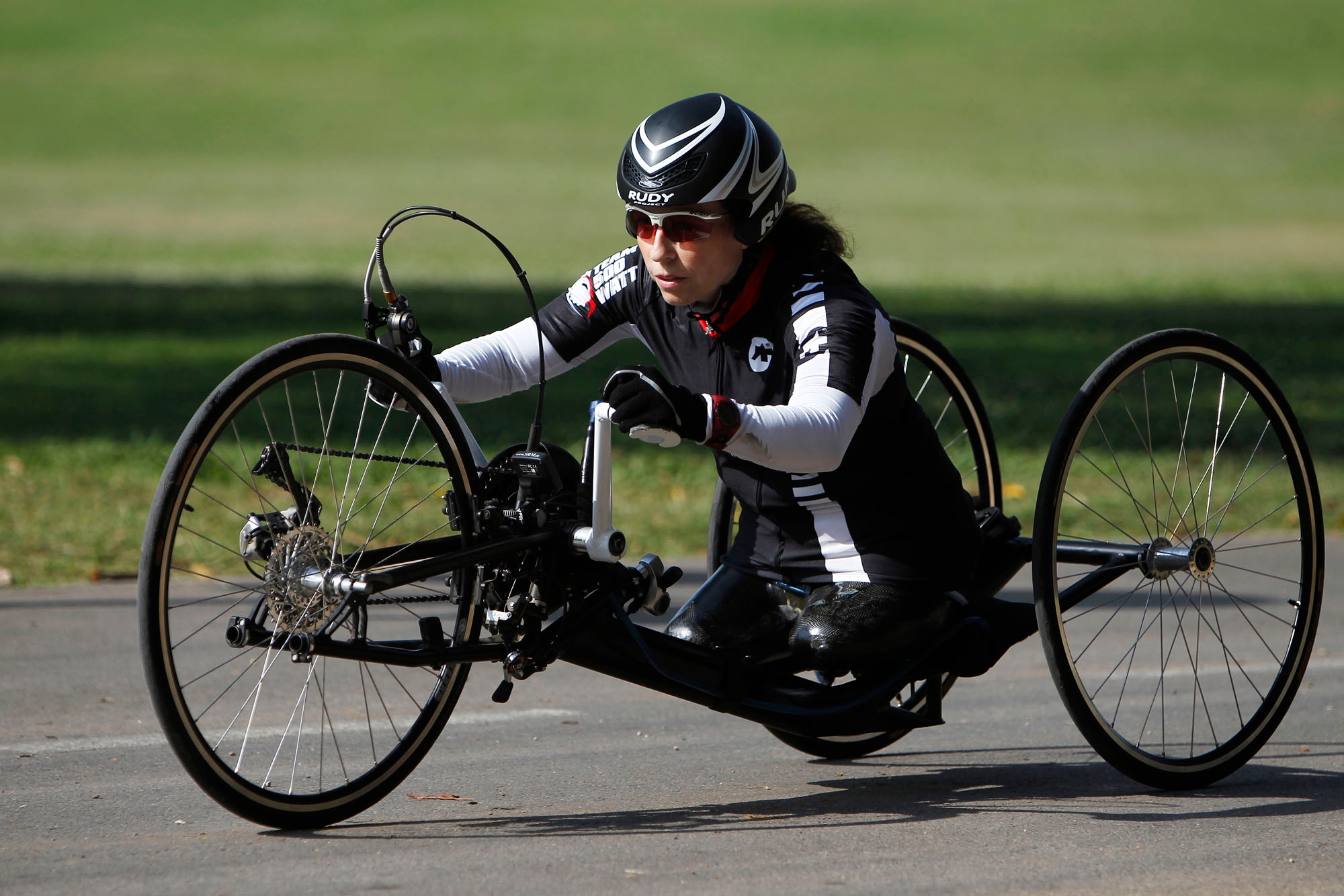 Israeli Paralympic handcyclist Pascale Bercovitch