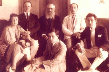 Zecil Gravitz's paternal grandfather, Michael Kopeicka (rear center with beard), poses with relatives. (Courtesy Of Zecil Gravitz)