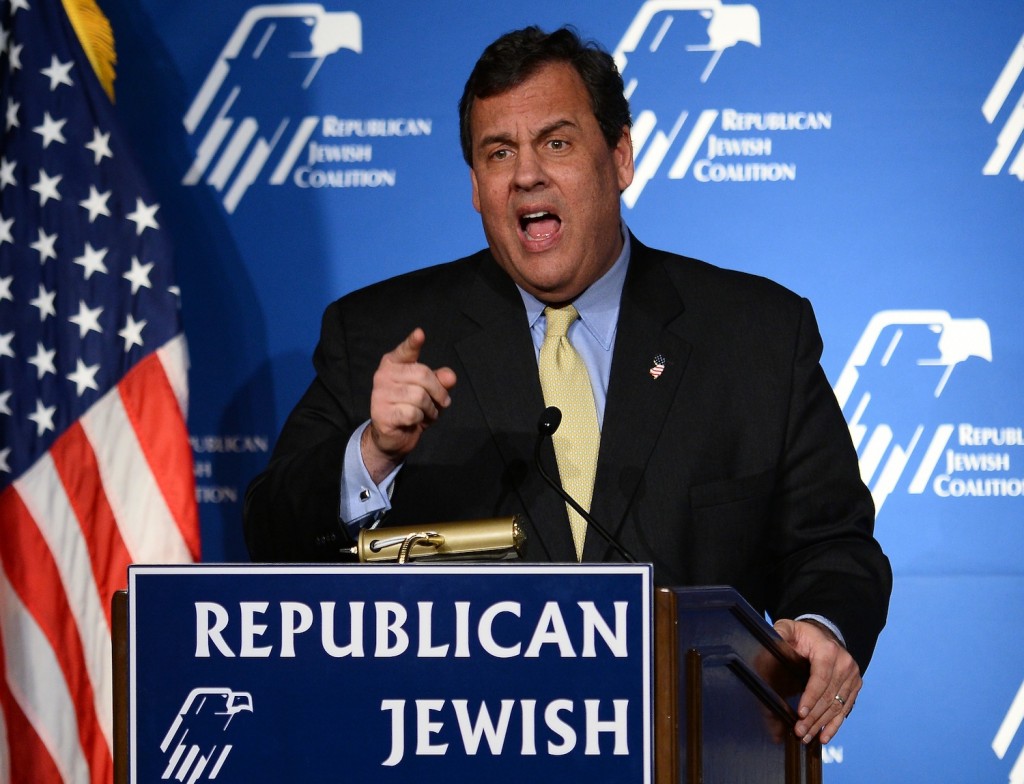 New Jersey Gov. Chris Christie speaks to the Republican Jewish Coalition  in Las Vegas on March 29, 2014. (Ethan Miller/Getty Images)
