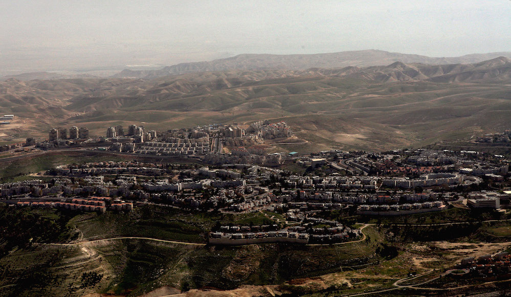 An aerial view of Israel's largest settlement, Maale Adumim, March 12, 2008. (David Silverman/Getty Images)