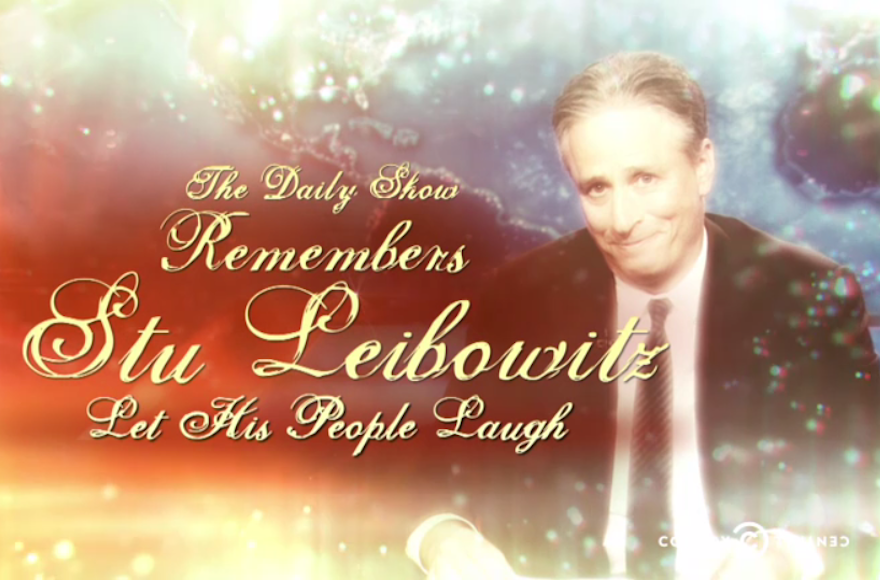 Jon Stewart reminisced about his Jewish "Daily Show" moments in a segment titled "A Look Back: Let His People Laugh" on Thursday, July 23, 2015. (Daily Show screenshot)
