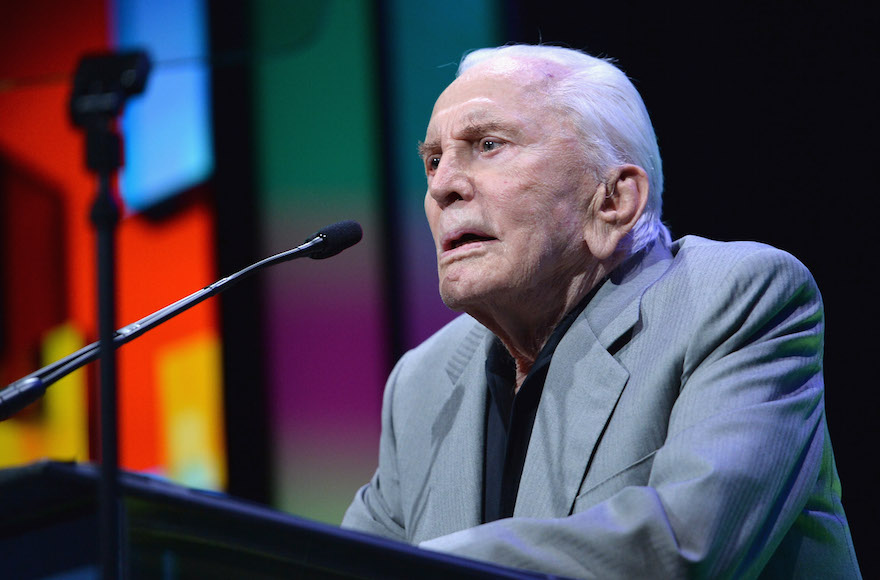 Actor Kirk Douglas attending the Anti-Defamation League's Centennial Entertainment Industry Award Dinner at The Beverly Hilton Hotel on May 8, 2013, in Beverly Hills, California. (Alberto E. Rodriguez/Getty Images)