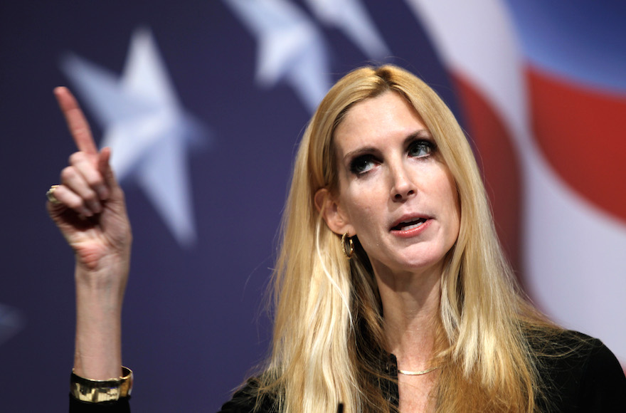 Ann Coulter addressing the Conservative Political Action Conference in Washington, Feb. 20, 2010. (AP Photo/Jose Luis Magana)