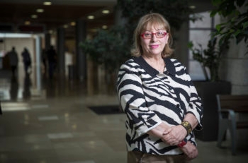 Tamar Peretz, Director General of the Hadassah Hospital in Ein Karem and Mount Scopus, in Jerusalem, at her office, Aug. 25, 2015. (Hadas Parush/Flash90)