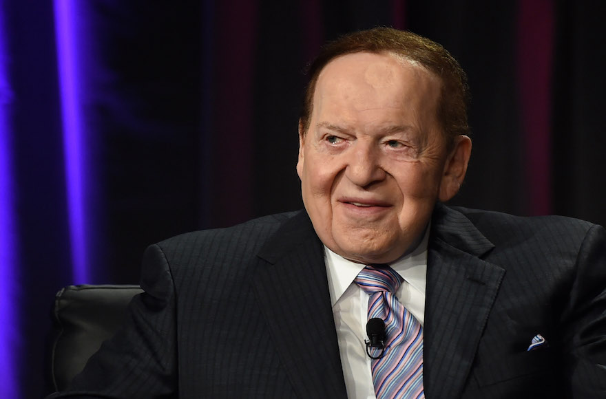 Sands Corp. Chairman and CEO Sheldon Adelson speaking at the Global Gaming Expo (G2E) 2014 at The Venetian Las Vegas in Las Vegas, Nevada, Oct. 1, 2014. (Ethan Miller/Getty Images)