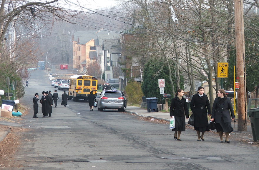 New Square, an all-Hasidic village in Rockland County, is one of many Orthodox hamlets in the area whose rapid growth has helped fuel Hasidic political power. (Uriel Heilman)