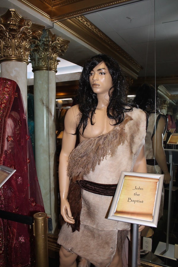 A statue figure of John the Baptist at the Holy Land Experience theme park in Orlando, Florida. (Uriel Heilman)