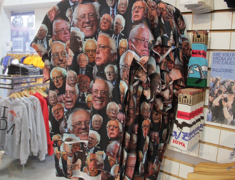 A Bernie Sanders T-shirt on sale at Raygun, a popular clothing store in Des Moines, Iowa. (Josh Tapper)