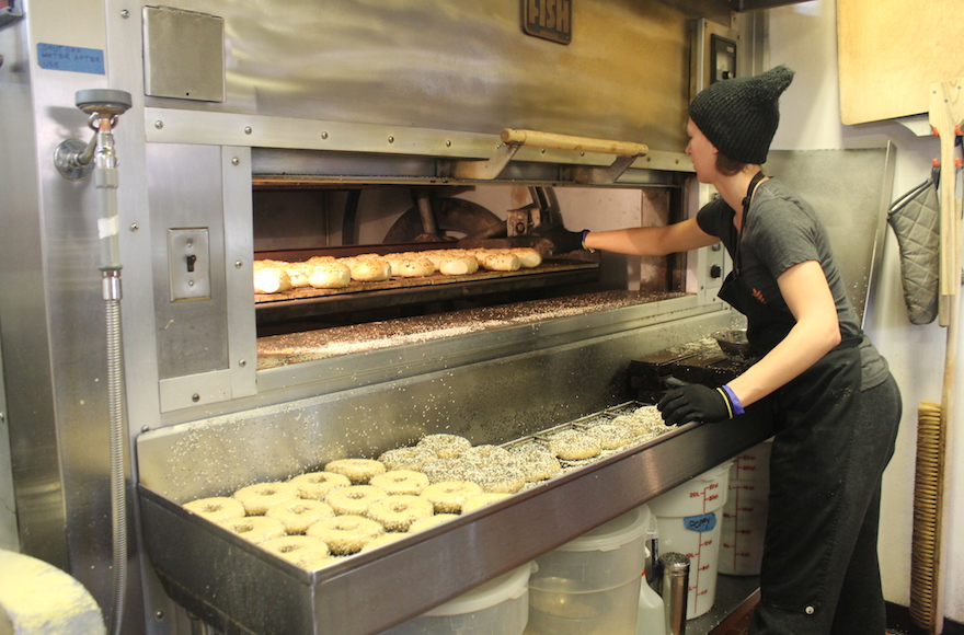It took Bagel Project owner Robb Abrams more than six months to perfect his bagel recipe. (Uriel Heilman)