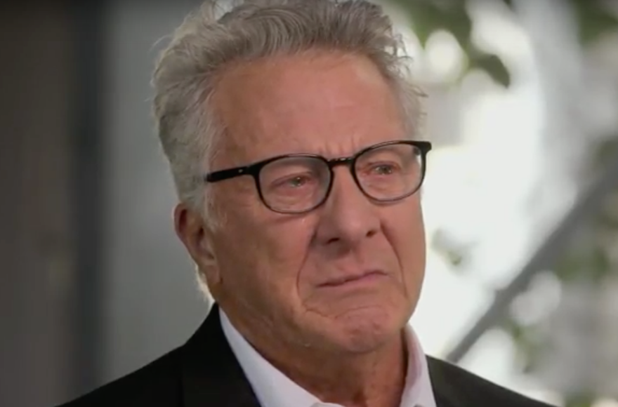 Dustin Hoffman on the PBS show "Finding Your Roots," March 8, 2016. (Screenshot from YouTube)