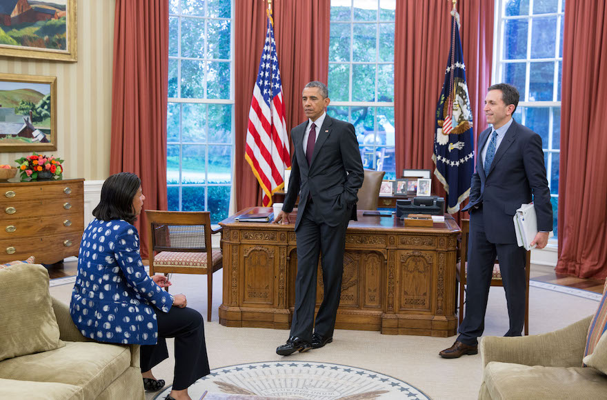 Matt Nosanchuk, right, meeting with President Barack Obama and National Security Advisor Susan E. Rice, Aug. 4, 2015. (White House Photo Office)