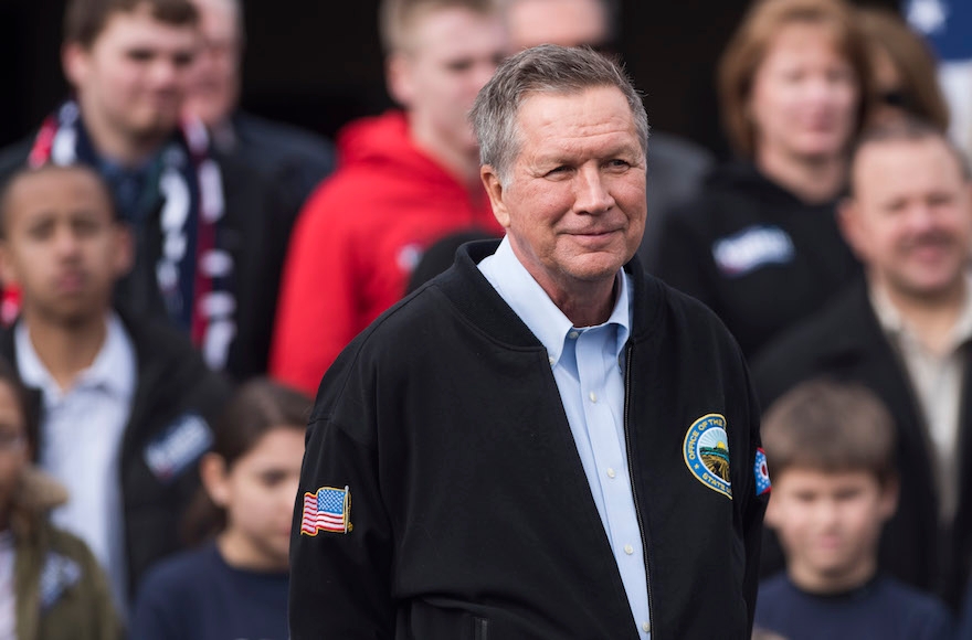 John Kasich at a campaign rally at the Franklin Park Conservatory in Columbus, Ohio, March 6, 2016. (Ty Wright/Getty Images)