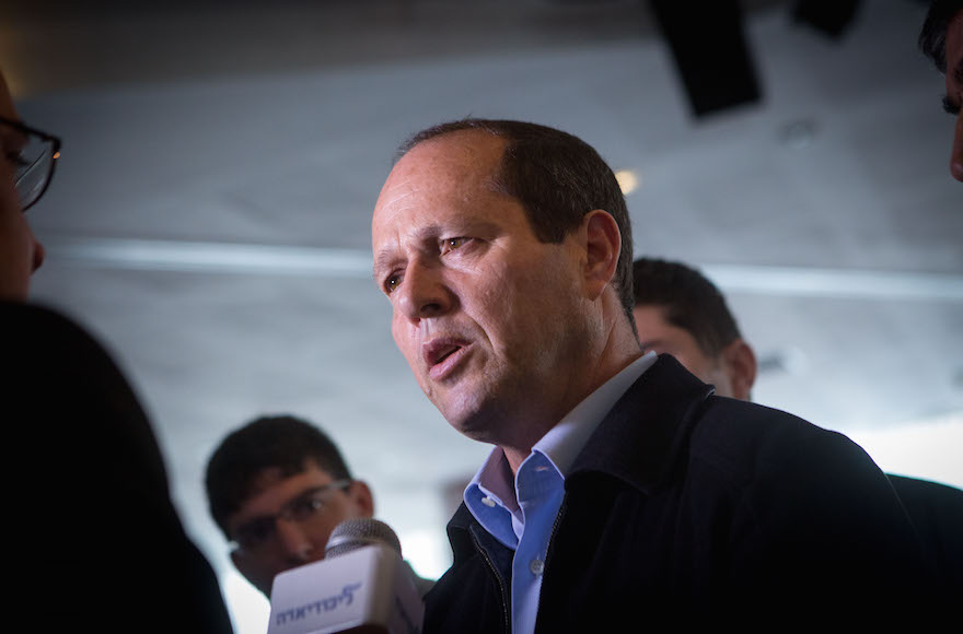 Jerusalem mayor Nir attending a gathering of Likud party members and supporters in Eilat, Israel, Jan. 29, 2016. (Miriam Alster/Flash90)