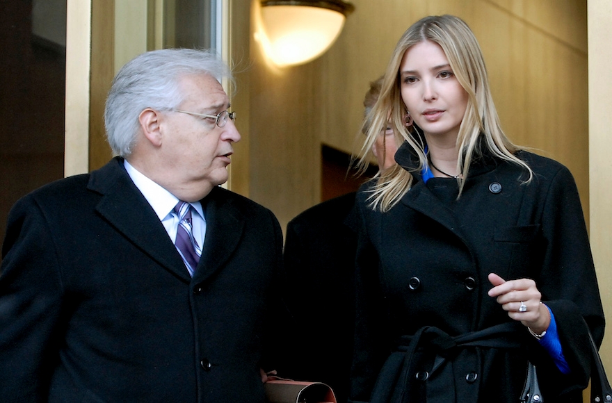 Attorney David Friedman, left, exiting the Federal Building with Donald Trump and Ivanka Trump. right, following their appearance in U.S. Bankruptcy Court in Camden, New Jersey, Feb. 25, 2010. (Bradley C Bower/Bloomberg News)