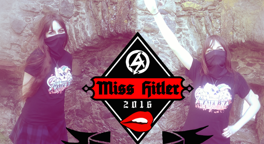 The winner of British white supremacist group National Action "Miss Hitler 2016" contest. (National Action)