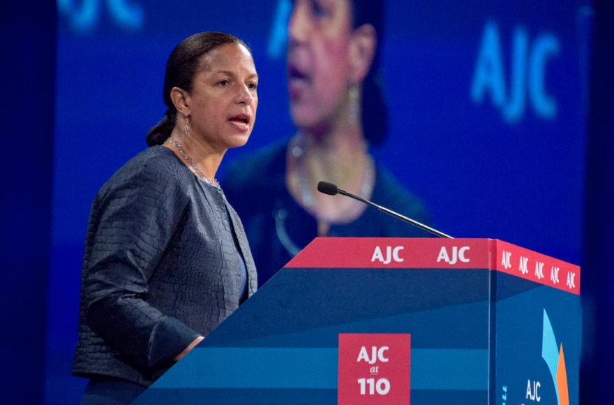 National Security Adviser Susan Rice speaking to the American Jewish Committee's annual Washington conference on June 6 2016. (Ron Sachs)