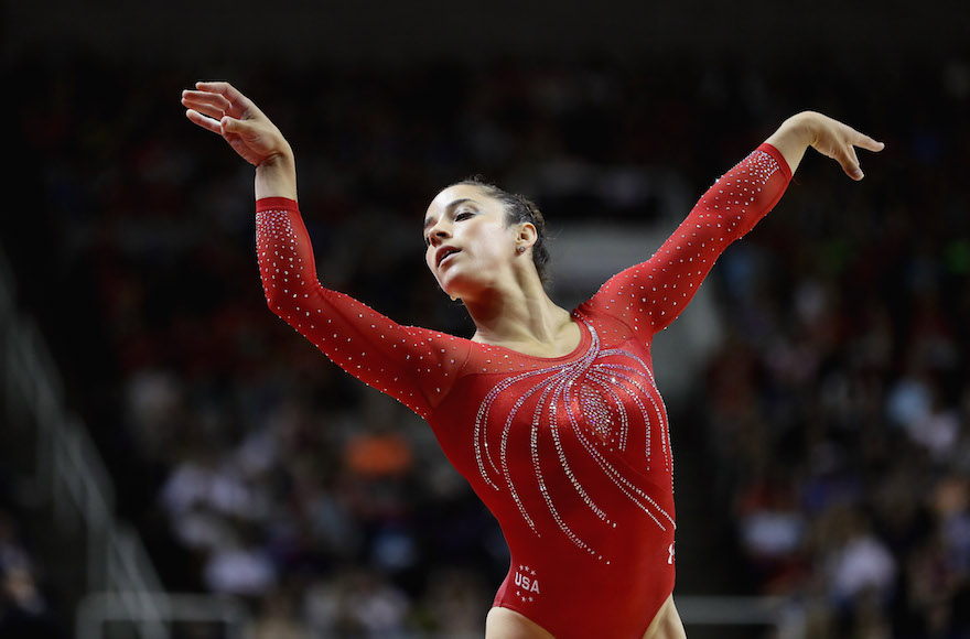 SAN JOSE, CA - JULY 10: Alexandra Raisman competes in the floor exercise during Day 2 of the 2016 U.S. Women's Gymnastics Olympic Trials at SAP Center on July 10, 2016 in San Jose, California. (Photo by Ezra Shaw/Getty Images)