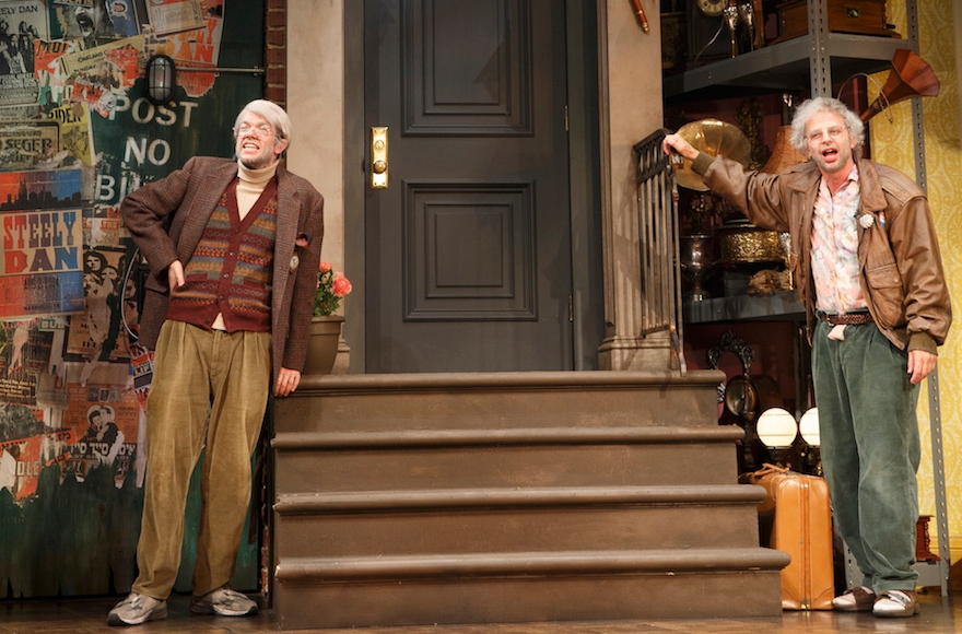 John Mulaney as George St. Geegland and Nick Kroll as Gil Faizon in "Oh, Hello on Broadway." (Joan Marcus) 