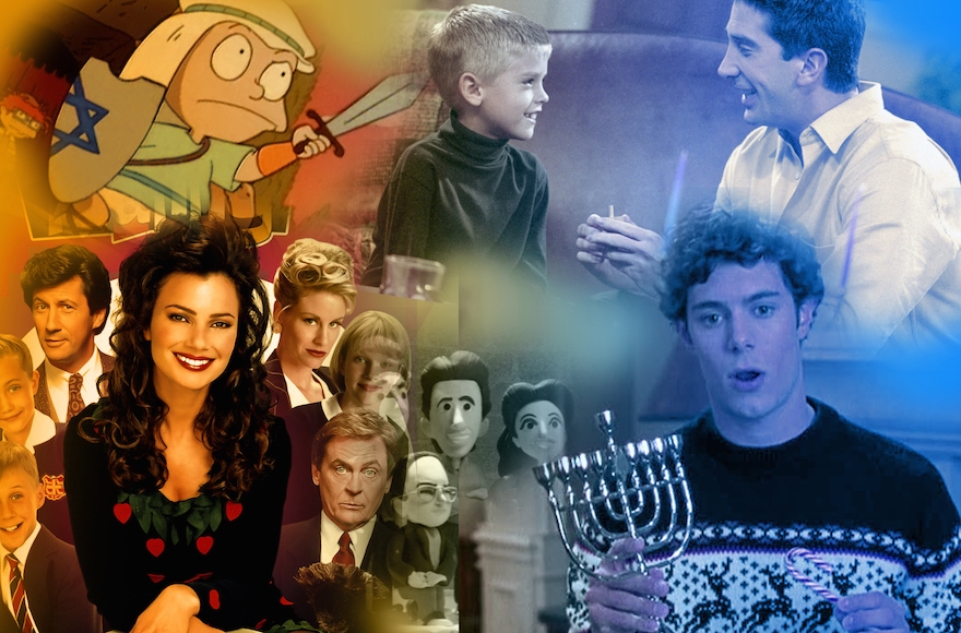 A collage of some of the best Hanukkah-themed TV episodes ever. (Lior Zaltzman)