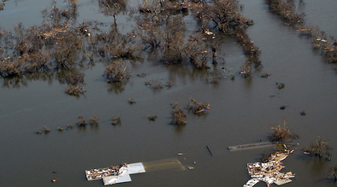 Flooding in Venice, La., after Hurricane Katrina