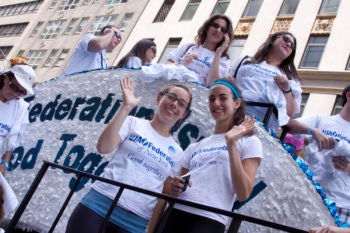 Members of the UJA-Federation of New York at the "Celebrate Israel Parade" in New York City, June 3, 2012. (Courtesy UJA-Federation of New York)