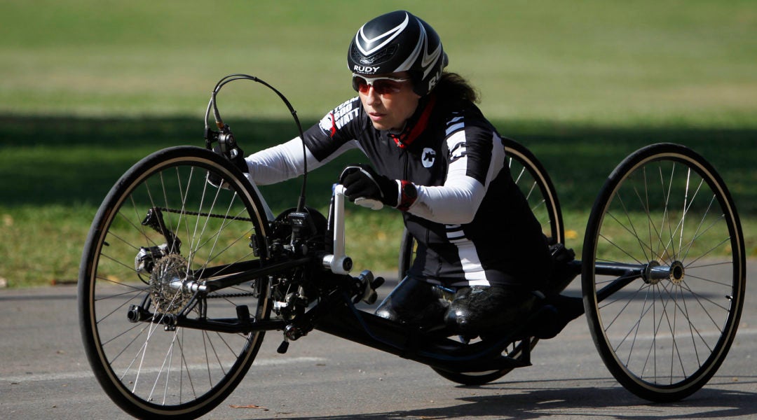 Israeli Paralympic handcyclist Pascale Bercovitch