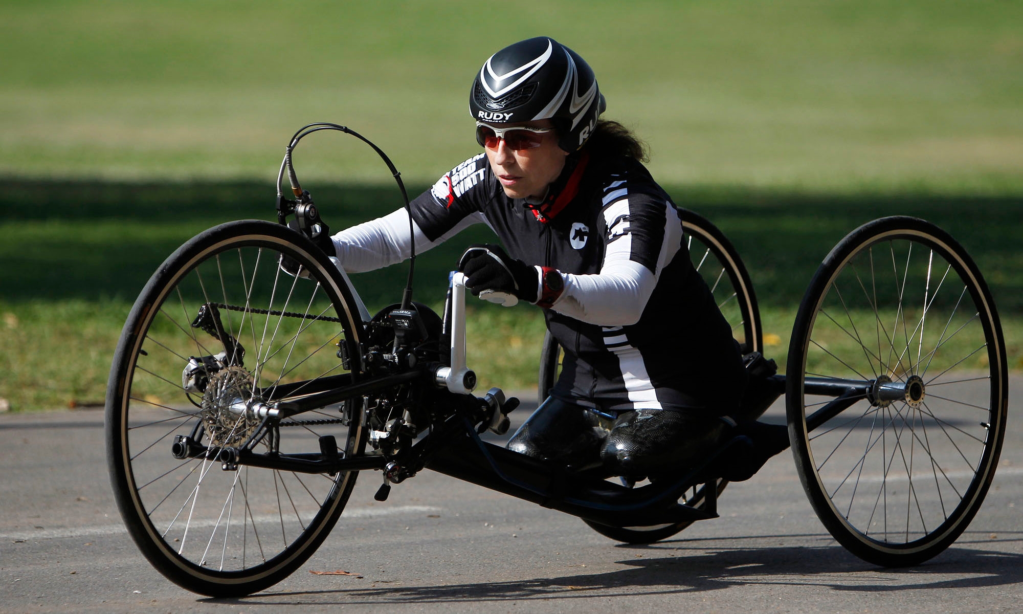 Israeli Paralympic handcyclist Pascale Bercovitch