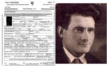 This form, filled out by Rudolf Priven in memory of his father, Velvel, shown here, proved pivotal to a family reunification. (Courtesy Yad Vashem)