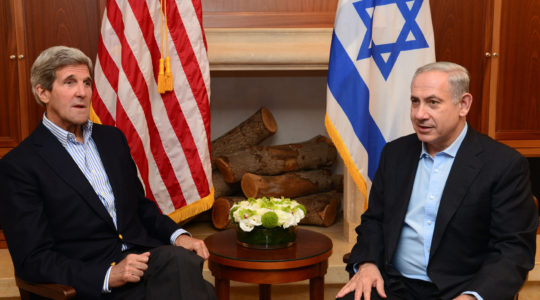 John Kerry, Benjamin Netanyahu, John Kerry, Benjamin Netanyahu, John Kerry and Benjamin Netanyahu,