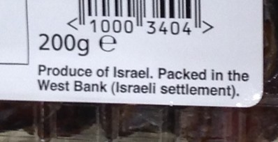 West Bank labels, settlement labels, settlement producte tag, settlement boycott