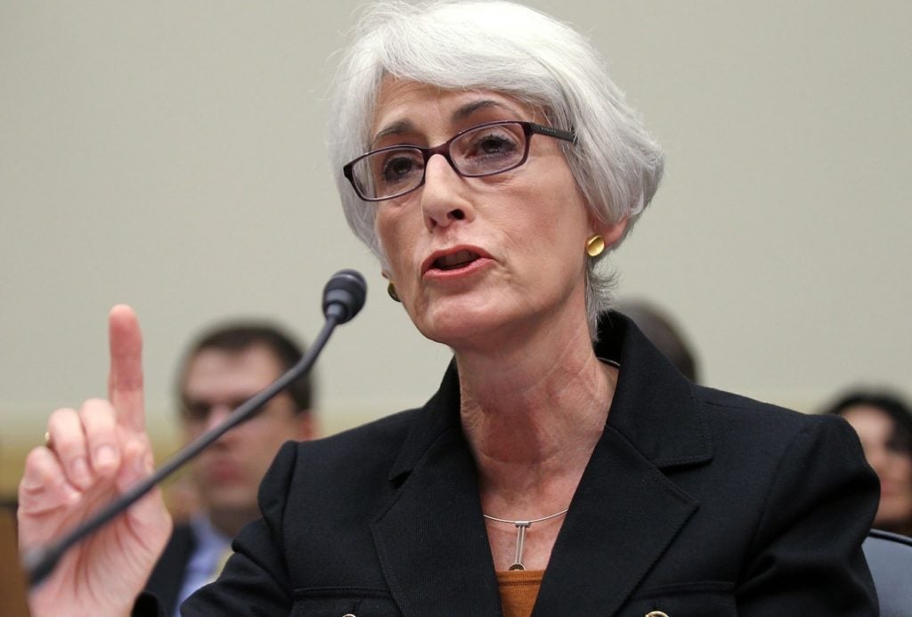 U.S. Undersecretary of State for Political Affairs Wendy Sherman testifies during a hearing before the House Foreign Affairs Committee, Oct. 14, 2011. (Alex Wong/Getty Images)