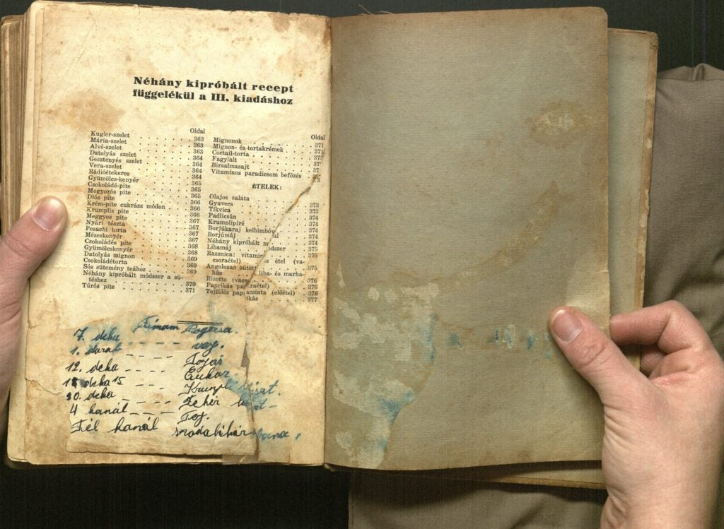 A Hungarian-Jewish cookbook, with a recipe written at the back, intrigues Tara Lotstein. (Courtesy of Tara Lotstein)