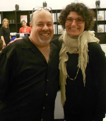 Cousins Roger Peltzman and Martha Runowski reuniting in Mechelen, Belgium, where Peltzman gave a memorial concert for their relative Norbert Stern, a piano prodigy relative killed in the Holocaust, February 2014. (Courtesy Roger Peltzman) 