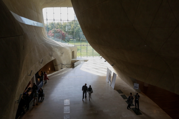 The core exhibit of the POLIN Museum of the History of Polish Jews was inaugurated in Warsaw, Oct. 28, 2014. (Miriam Alster/FLASH90)