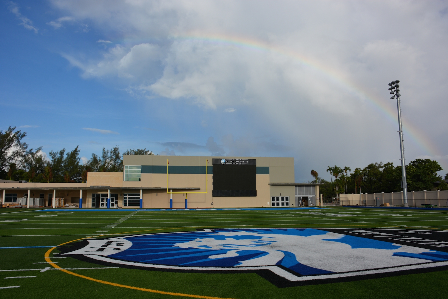 The new stadium at the Scheck Hillel Community Day School is part of a planned $22 million expansion at the South Florida school. (Courtesy Scheck Hillel Community Day School)