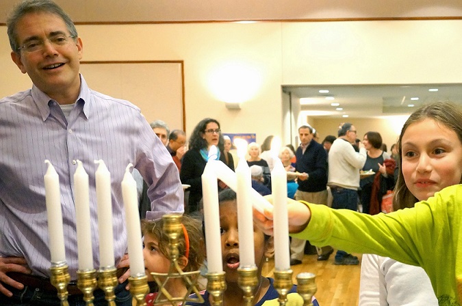 Rabbi Wesley Gardenswartz of Temple Emanuel in Newton, Mass., told his congregation he'd like to change synagogue policy so that interfaith couples are treated the same as all-Jewish couples. (Courtesy Temple Emanuel) 