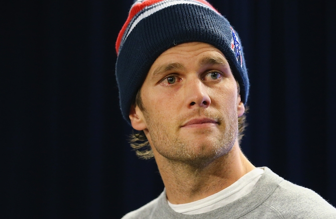 Tom Brady talks to the media during a press conference on Jan. 22, 2015 in Foxboro, Mass. (Maddie Meyer/Getty Images)