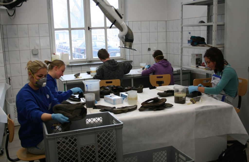 The conservation laboratory at the Auschwitz-Birkenau State Museum, which was established two years after the German army's retreat in 1945. (Katarzyna Markusz)