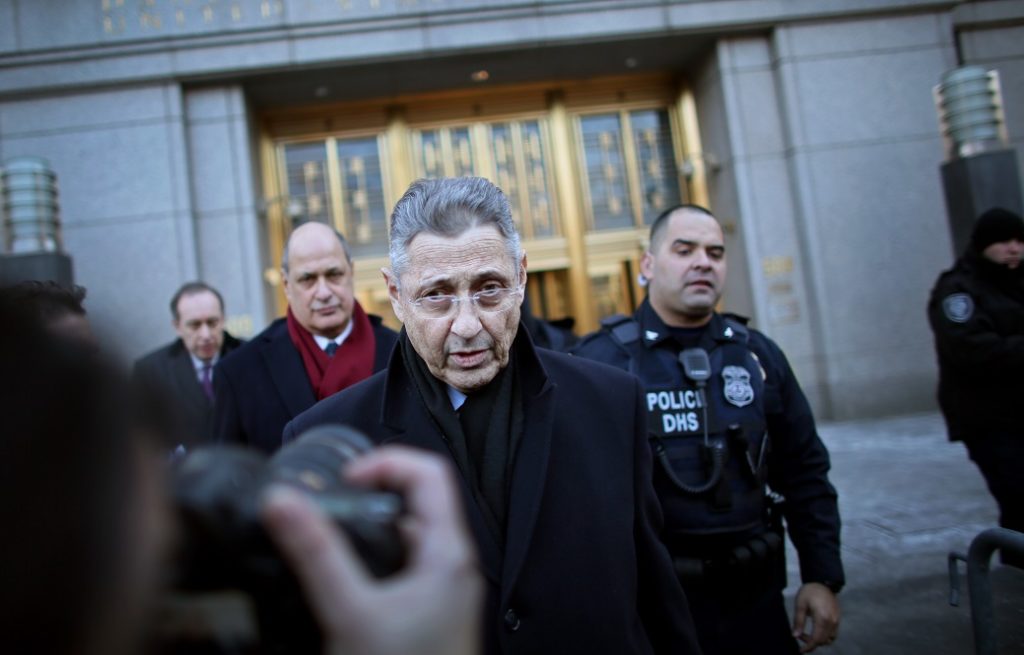 New York State Assembly Speaker Sheldon Silver outside federal courthouse after his arraignment on bribery and corruption charges, Jan. 22, 2015. (Yana Paskova/Getty Images)