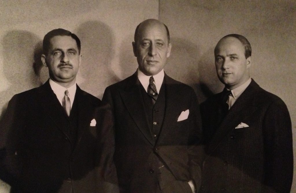 From left, Zacharias Max Hackenbroch, Julius Falk Goldschmidt and Saemy Rosenberg, three of the Jewish collectors who purchased the Welfenschatz treasure in 1929.