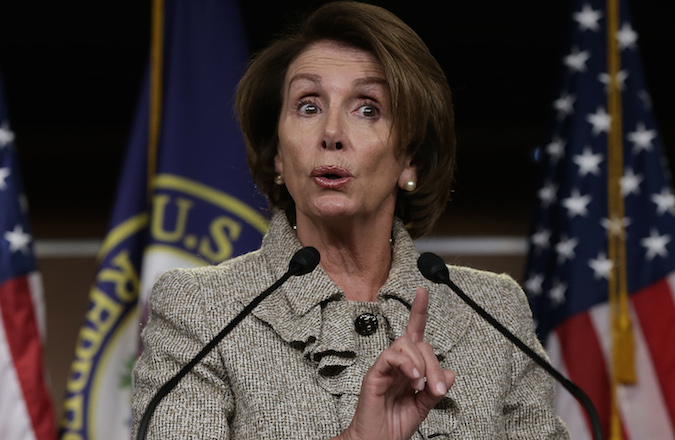 House Minority Leader Nancy Pelosi (D-Calif.) answers questions during her weekly press conference at the U.S. Capitol, Jan. 8, 2015 in Washington. (Win McNamee/Getty Images)
