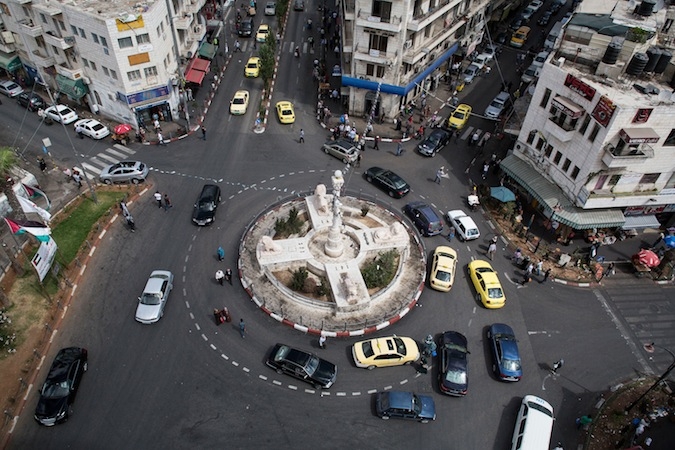 Farashe Yoga sits off of Ramallah's Al Manara Square (Ilia Yefimovich/Getty Images)