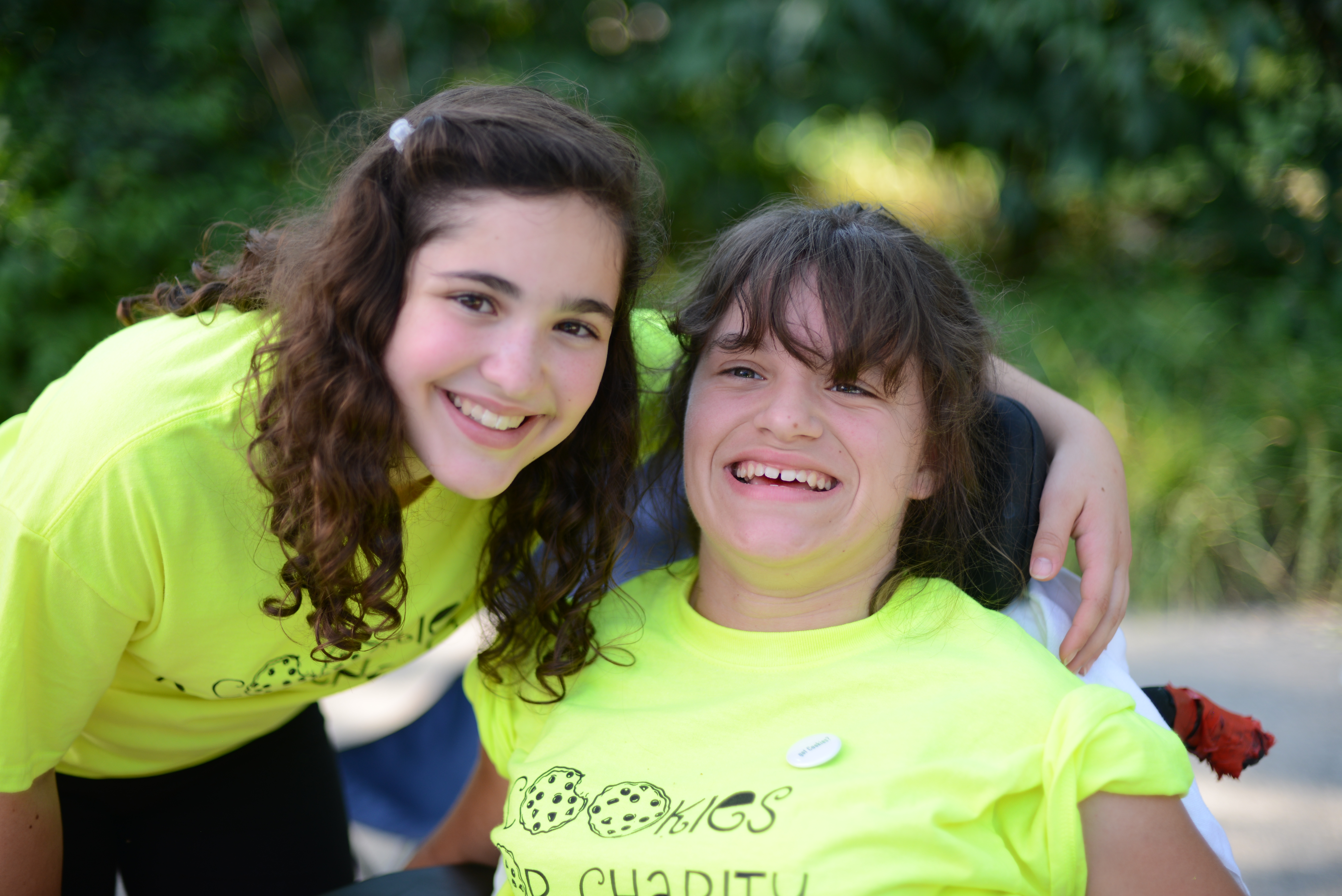 Gabriella Cooperman, left, with a girl whose therapeutic horseback riding she has sponsored at Equestrian Connection for the last four years. (Courtesy of Gabriella Cooperman)