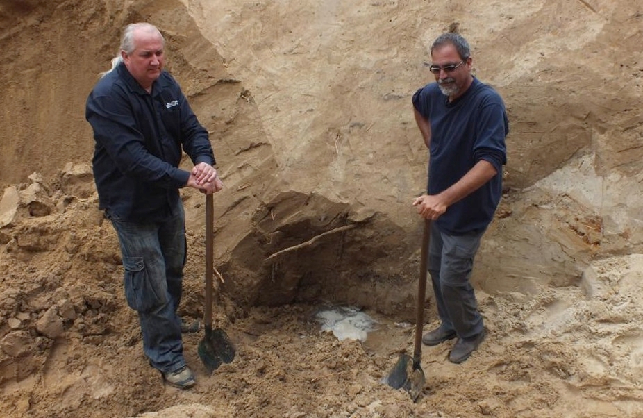 Israeli archaeologist Yoram Haimi, right, has been warning of threats to important historical artifacts at the Sobibor death camp in Poland. 