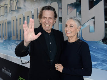 Leonard Nimoy (L) and wife Susan Bay arrive at the premiere of Paramount Pictures' 