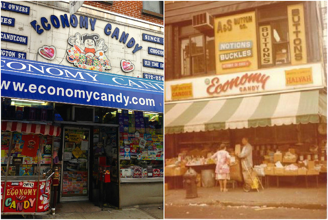 Economy Candy on New York's Lower East Side, then and now. (Debra Nussbaum Cohen/Courtesy photo)