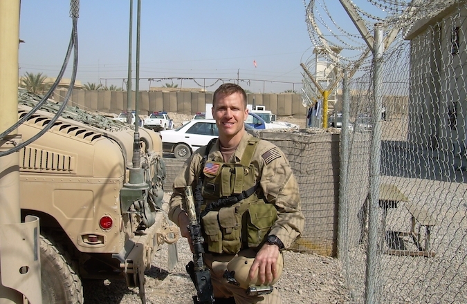 Eric Greitens as a Navy SEAL in Iraq. (Courtesy of Rubenstein Public Relations)