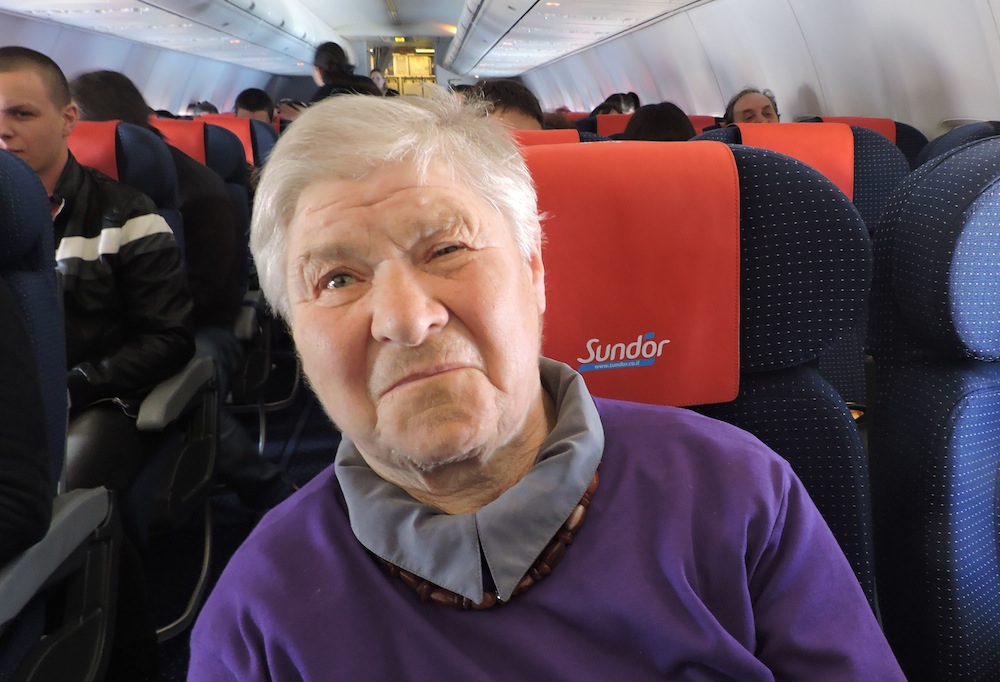 A Ukrainian Jew en route from Kiev to Tel Aviv, March 24, 2015. (Ben Sales) 