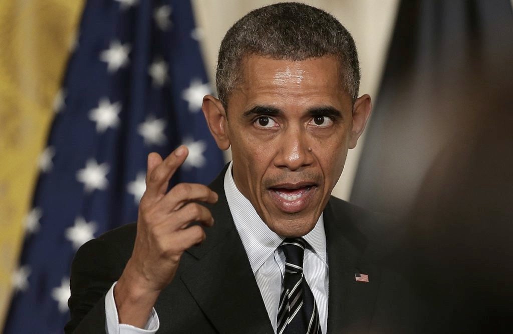 President Obama addressing his differences with Israeli Prime Minister Benjamin Netanyahu at a news conference at the White House, March 24, 2015. (Win McNamee/Getty Images)